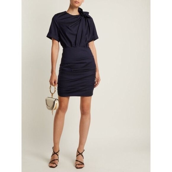 NWT Isabel Marant Étoile Oria 100% Wool Navy Dress Sz 44(12) - Picture 1 of 11